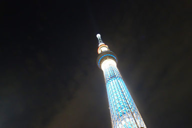 スカイツリーのライトアップ