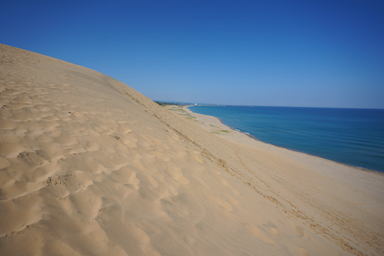 海と砂の鳥取砂丘