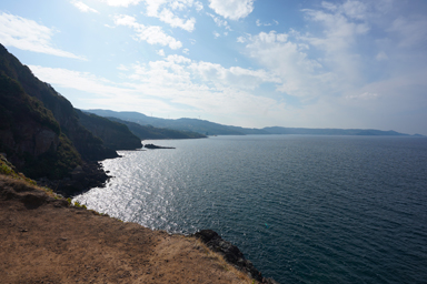 元乃隅神社の周辺の海