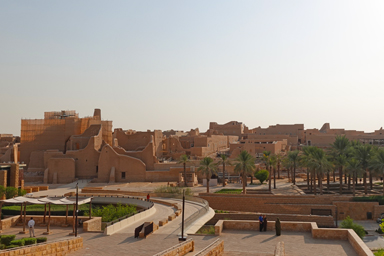 ディルイーヤの古代の遺跡の全景の見どころ