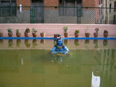 村のあちこちに祀られたヒンドゥーの神様たち