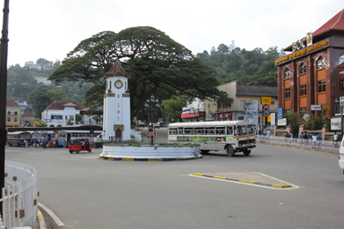 街の中心に集まる市場やバス停、大仏