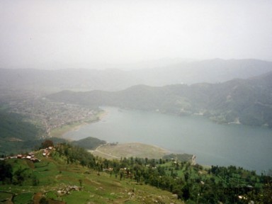 ポカラの街並みとのどかな風景