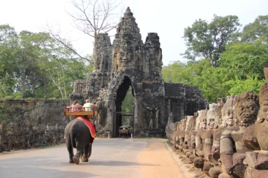 サウスゲートへ向かう象と猿たち