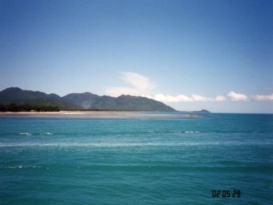パンガン島を去る船から見えるハードリンの光景
