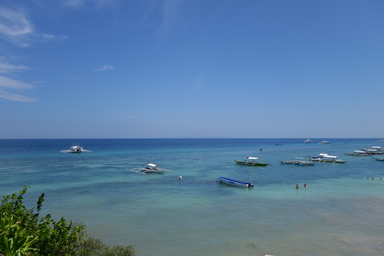 パングラオ島の海と空と青色が占める絶景