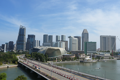 マリーナエリアのビル群