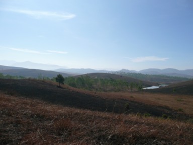 シェンクワンの丘の風景が広がる自然の景色