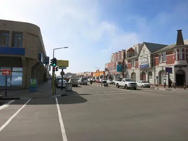 ナミビアのスワコップムントのヨーロッパのような街並み