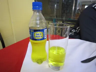 乾いた地で癒しをくれる黄色い色をした炭酸のインカ・コーラ