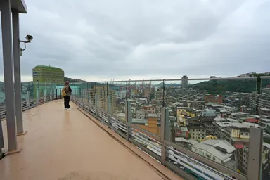 台湾の基隆タワーの上の展望台