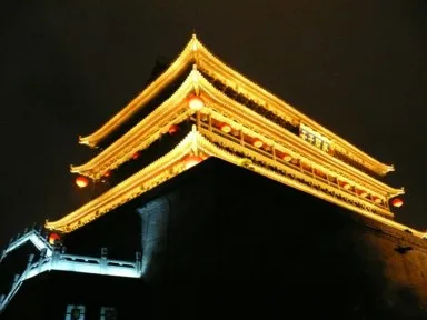 西安の鼓楼の夜景