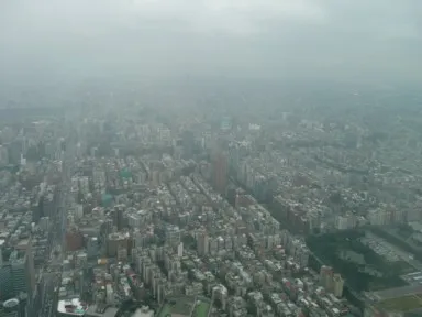 台北101から眺めるところてんのような街並み