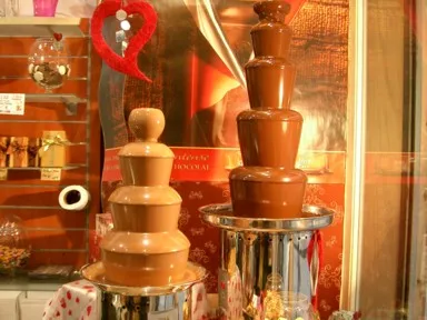 ブリュッセルの本場ベルギーのチョコレートのお店の中の様子
