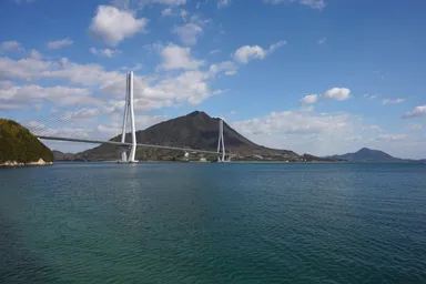 しまなみ海道の多々羅しまなみ公園からの多々羅大橋