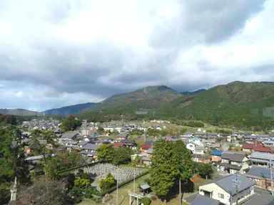 岐阜の関ヶ原の古戦場記念館からの町並み