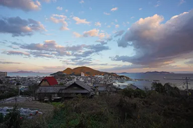 広島の医王寺からの夕暮れの鞆の浦