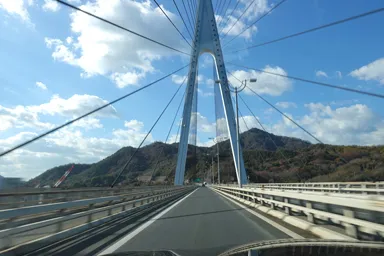 広島のしまなみ海道の尾道大橋