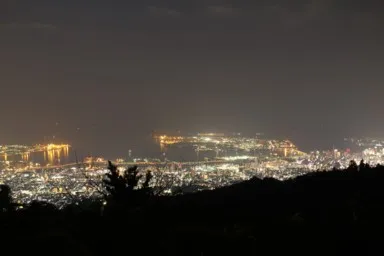 掬星台展望台からの神戸の街と港の夜景