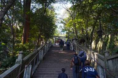 香川の金刀比羅宮の石段と参道
