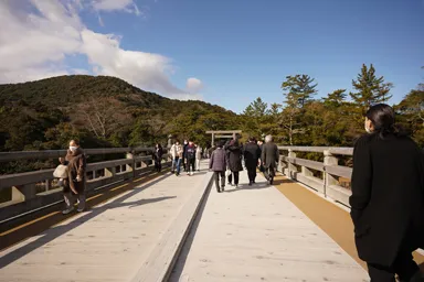 正月の伊勢神宮の宇治橋