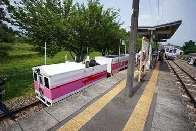 宮崎の高千穂あまてらす鉄道のトロッコ列車