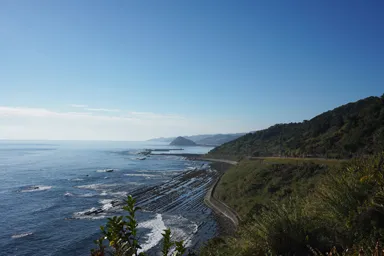 宮崎の日南海岸の海岸線を走る絶景の道