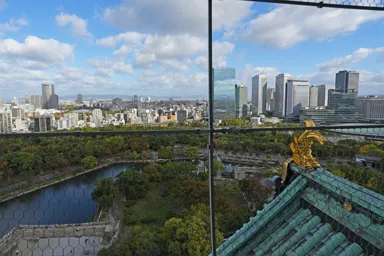 大阪城からの大阪の街並み