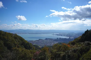滋賀の比叡山ドライブウェイからの滋賀の街並み