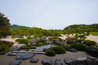 島根の足立美術館の石庭の庭園