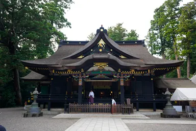千葉の香取神社の黒い本殿