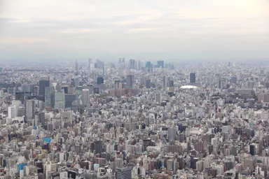 スカイツリーからの新宿方面の街並み