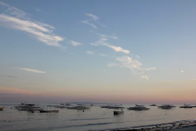 パングラオ島のオレンジに染まる空と海